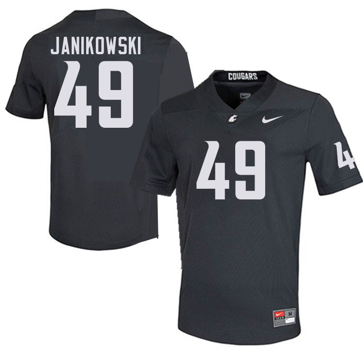 Men #49 Dean Janikowski Washington State Cougars College Football Jerseys Stitched-Charcoal